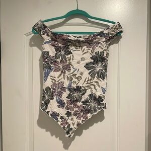 Free People Floral Off-Shoulder Bodysuit